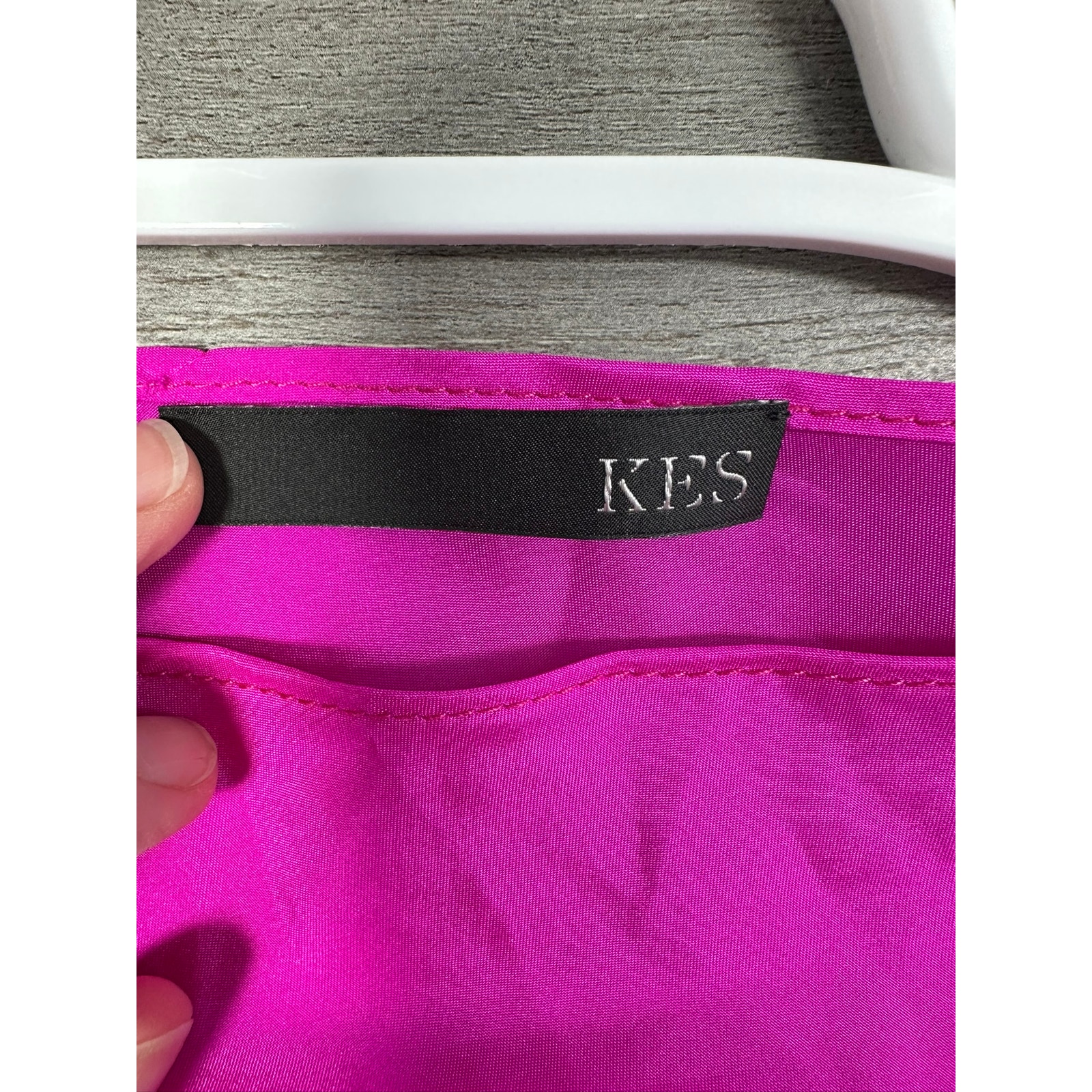 Kes New York The Bloom Dress Silk Neon Pink Ruffle Mid Dress Xs — image 6 of 8